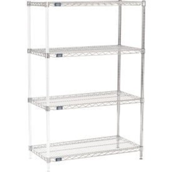 Global Equipment Nexel    Chrome Wire Shelving Add-On - 36"W x 18"D x 54"H A18365C